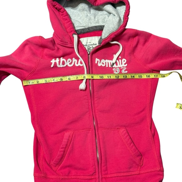 Abercrombie & Fitch Hot Pink Full Zip Hoodie Size Medium - Picture 7 of 12